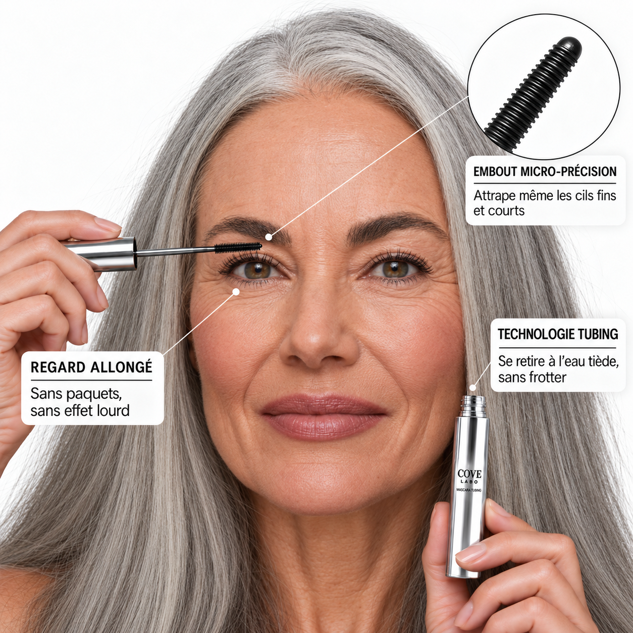 Mascara Tubing : Brosse Ultra-Fine, Cils Fins & Courts