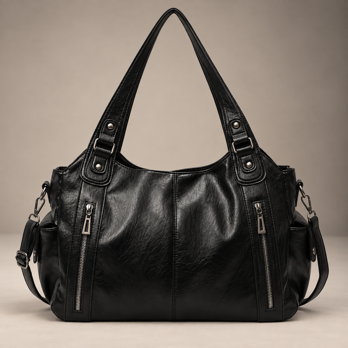 Sac à main zippé Topeka OGAMERI noir